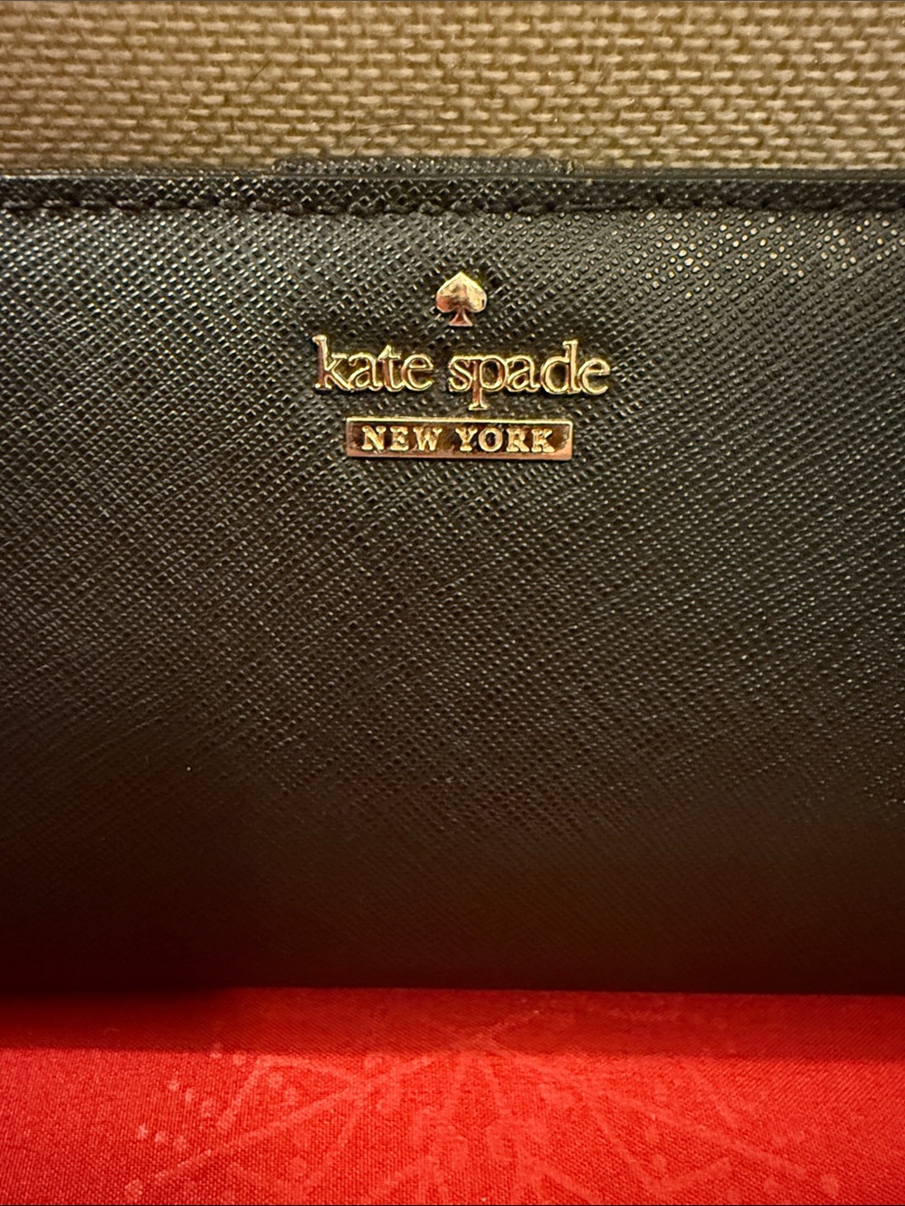 kate spade Black Wallet with Gold Logo - Picture 2 of 8